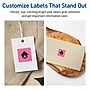 Avery Laser/Inkjet Square Multipurpose Labels, 0.75" x 0.75", Bright Pink, 1600/Pack (94102)~#|#~90B114F8-DDE8-4099-B3C89959A7A50C37_sc7