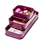 interDesign Eco Office 3-Compartment Stackable Plastic Desk Organizer, Burgundy, 3 Piece (95533N)~#|#~90B31BE6-95EA-43F7-A7C5CFD9A85F5063_sc7