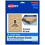 Avery Oval Business Cards, Matte Kraft Brown, 80/Pack (19479398935)~#|#~90B9576C-2EFE-445F-8F410EFBAB4E979F_sc7