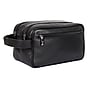 Karla Hanson Roger 9.4" Leather Toiletry Bag, Water Resistant, Black (28054BLACK)~#|#~90B98742-7C9E-41DE-A3A5D2C97A61AFE6_sc7