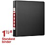 Staples 1 1/2" 3-Ring Non-View Binder, D-Ring, Black (26412-CC)~#|#~90BC9666-4AAE-41EC-A0BAD697C687B95E_sc7