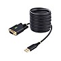 StarTech 10' USB-A to Null-Modem RS-232 Serial Adapter Cable, Male to Male, Black, 'DI, COM Retention (1P10FFC-USB-SERIAL)~#|#~90BF85B5-6CA5-4ADA-974CE9F001D89F8B_sc7