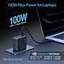 Naztech Nexus T100 GaN PD 3-Port USB-C & USB-A Charger, 102W, Black (16118)~#|#~90C06A9A-DA46-4455-8DE1B4564950B7C8_sc7