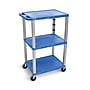 Luxor Tuffy 3-Shelf Polyethylene Utility Cart, Blue (UCPL1BU-N)~#|#~90C4F070-9239-4E8B-963C53E7DAA714C6_sc7