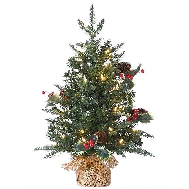 National Tree Company 2 ' Happy Hill Pine Tree with LED Lights (PEHP64-306L-20) image 1