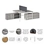 Bush Business Furniture Hustle 30"H x 60"W 2 Person Back to Back Cubicle Workstation, Platinum Gray (HUS015PG)~#|#~90CC6C17-99E7-4300-9354A588A3CCDCF5_sc7