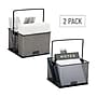 Mind Reader Metal Caddy Countertop Utensil Organizer, Black, 2/Pack (2MESHBASK)~#|#~90CD5210-22DF-493D-9F4193A159143291_sc7