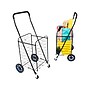 Mount-It! Small Rolling Utility Shopping Cart, 66 Lbs., Black (MI-907S)~#|#~90D157BC-DE2E-4F18-AA40F952001A3A37_sc7