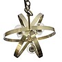 Lalia Home 3-Light 18" Adjustable Globe Hanging Metal and Clear Glass Ceiling LED Pendant, Antique Brass (LHP-3010-AB)~#|#~90D5BE15-F6CB-4DC2-81D4175BB401F619_sc7