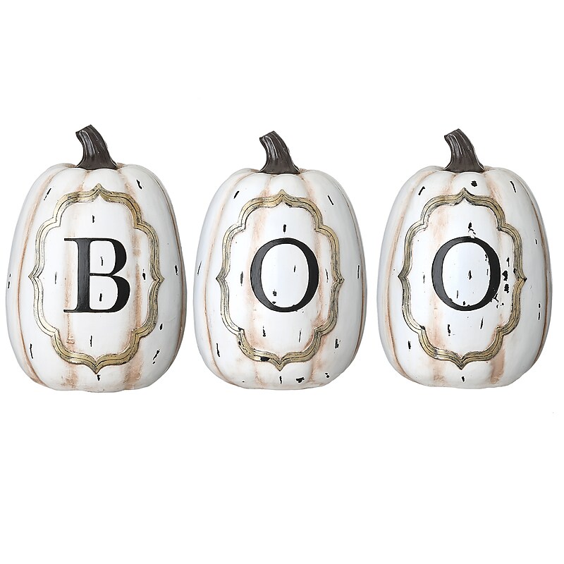 National Tree Company 13" BOO Pumpkin Assortment (RAH-ZHS10294A) image 1