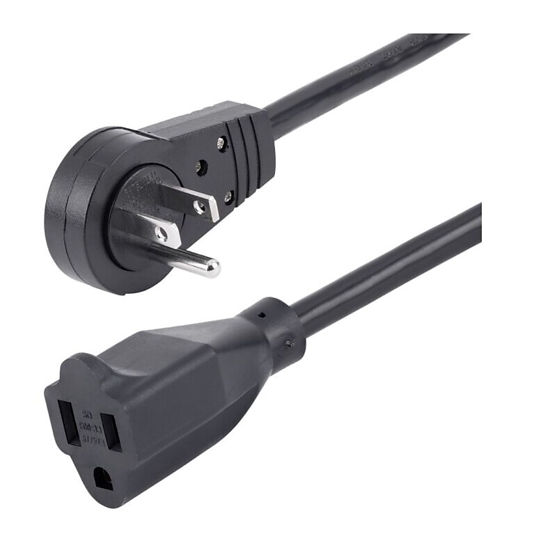 StarTech 10' Extension Cord, 16 AWG, Black (RTPAC10110) image 1