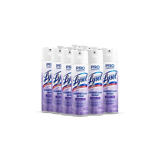 Lysol Professional Disinfectant Spray, Lavender Scent, 12/Carton