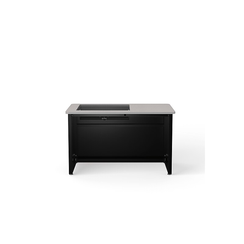 VersaDesk 48"W Downview Computer Desk, Grey/Black (DV4830-BG) image 1