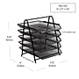 Mind Reader 5-Tier Stackable Paper Desk Tray Organizer, Metal, Black (5TPAPER-BLK)~#|#~90DFE5E1-06EC-4CE1-A868FCA4899258A2_sc7