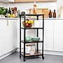 Mind Reader 4-Tier Bar Cart Rolling Utility Cart, Black (4TWDMTCART-BLK)~#|#~90E1D9F5-0C5D-4F2B-B8D5884B59AB92A8_sc7