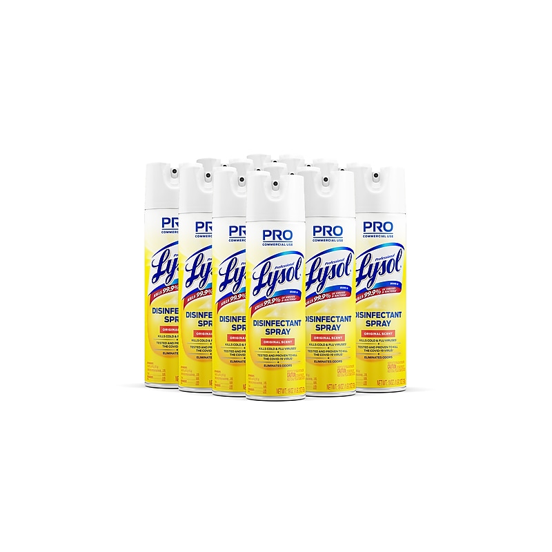 Lysol Professional Brand III Disinfectant Spray, Original, 19 oz. Canisters, 12/Carton (3624104650CT) image 1
