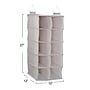 Household Essentials Hanging Shoe Organizer with 10 Pockets, Gray (7410-1)~#|#~90E54DA3-659D-46C0-953D57C9F0703C72_sc7