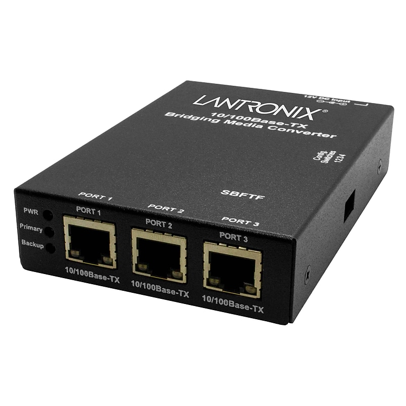 Lantronix SBFTF1010 Ethernet Singlemode Fiber Media Converter, 100 Mbps (SBFTF1010-130-BR) image 1