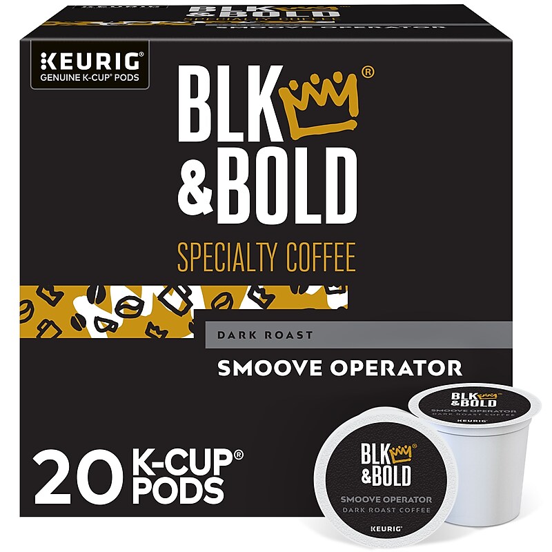 BLK & Bold Smoove Operator Coffee Keurig® K-Cup® Pods, Dark Roast, 20/Box ( OKB90056 ) image 1