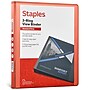 Staples 1/2" 3-Ring View Binder, D-Ring, Orange (26430-CC)~#|#~90ECD567-F025-4F00-ADA0D74A1BCAA92C_sc7