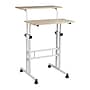 Mind Reader 27.5"- 39" Mobile Adjustable Sit/Stand Desk, White (SDROLLXL-WHT)~#|#~90EEAA55-9696-4C32-9EDC471C06344B1B_sc7
