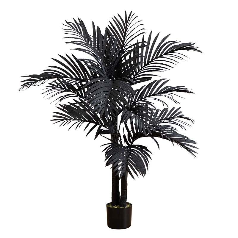 Nearly Natural Artificial Halloween Black Golden Cane Tree, 4' (T5140) image 1