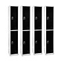 AdirOffice 72'' 2-Tier Black Storage Locker, 4/Pack (629-202-BLK-4PK)~#|#~90EF9AA7-A13C-41EF-8875D1F89B17EE46_sc7