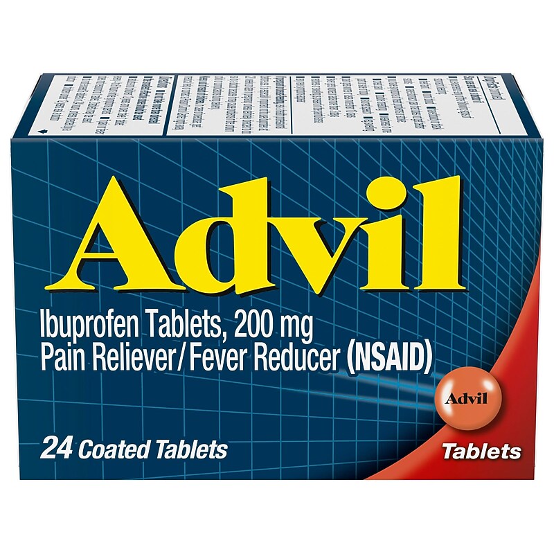 Advil 200mg Ibuprofen Tablet, 24 Tablets/Box (F00573015020P) image 1