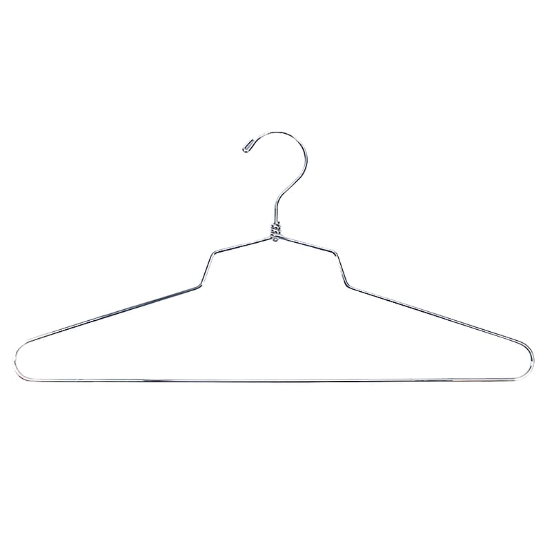 Nahanco 18" Metal Shirt/Dress Hanger, Chrome, 100/Pack (SLD-18) image 1