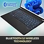 Adesso Aluminum 13" Portable Bluetooth Keyboard/Cover Case for Microsoft Surface Pro 8 & 9 & 10 & 11, Black (WKB-7040)~#|#~90F4D98B-286B-4A59-B59B45B8BEDA1BA3_sc7