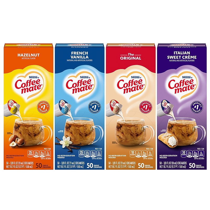 Coffee mate Variety Pack Singles Original Liquid Creamer, 4/Pack (283-00012) image 1