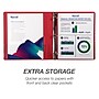 Samsill Durable 1" View Binders, D-Ring, Made in USA, Black, Blue, Red, Green, 4/Pack (MP46409)~#|#~90F7A590-420F-4694-A9A27D25824D9F0B_sc7