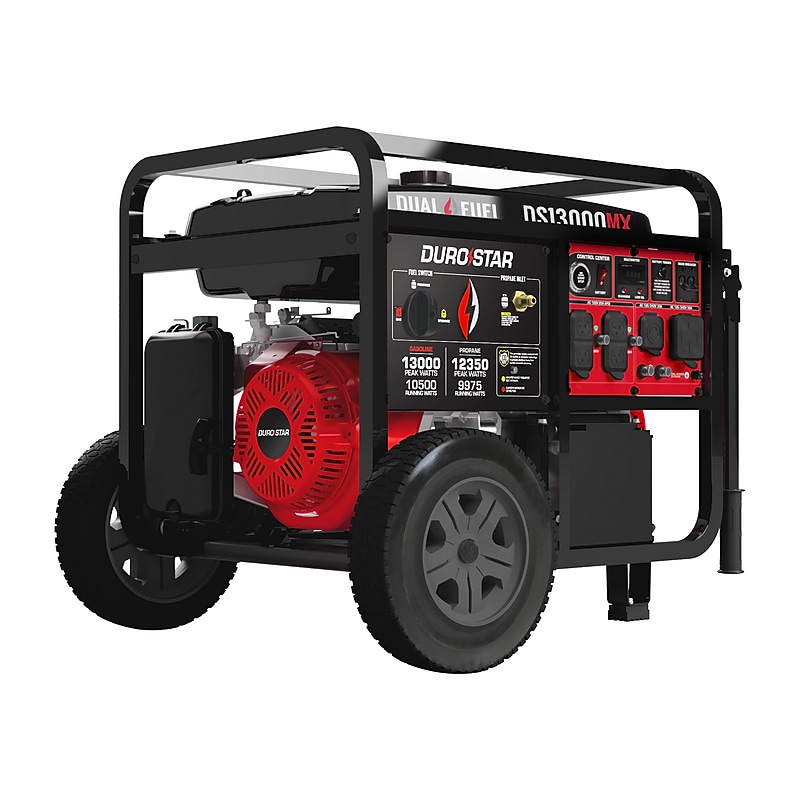 DuroStar DS13000MX Portable Inverter Generator, Electric/Recoil Start, Dual Fuel, 13000 Watts image 1