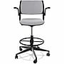 NIMA Fabric Drafting Stool with Footrest and Lumbar Support, Gray/Black (PSF1180)~#|#~90FC3155-04C5-4B45-9BCD927B3CE5D0ED_sc7