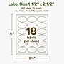 Avery Hemp Oval Laser/Inkjet Multipurpose Labels, 1-1/2" x 2-1/2", Off-White (360/Pack)~#|#~90FC5A38-7327-4237-A80D20004B298539_sc7
