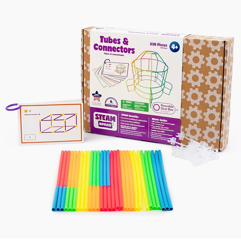 Roylco STEAM Tubes & Connectors & Play Guide, 321 Pieces/Pack (R-20306) image 1