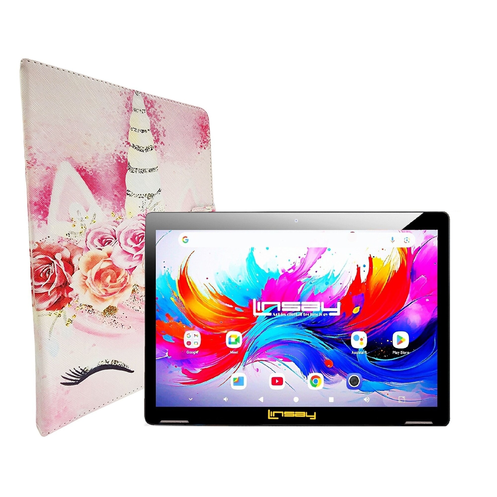 Linsay F10 Series 10.1″ Tablet, Wi-Fi, Octa Core, 256GB eMMC, Android 15, with Unicorn Case (F10XIPGCUNIPLUS) Sansujyuku sansujyuku.com
