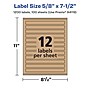 Avery Laser/Inkjet Rectangle Multipurpose Labels, 5/8" x 7-1/2", Kraft Brown, 1200 Labels/Box ( 94119)~#|#~911770DA-C773-4D48-96372DBAB9CCD2D0_sc7