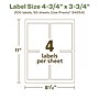 Avery EcoFriendly Rectangle Multipurpose Labels, 4-3/4" x 3-3/4", White, 200/Box (94254)~#|#~911DFC15-8EDC-47A1-9C5353FD8AAFA330_sc7