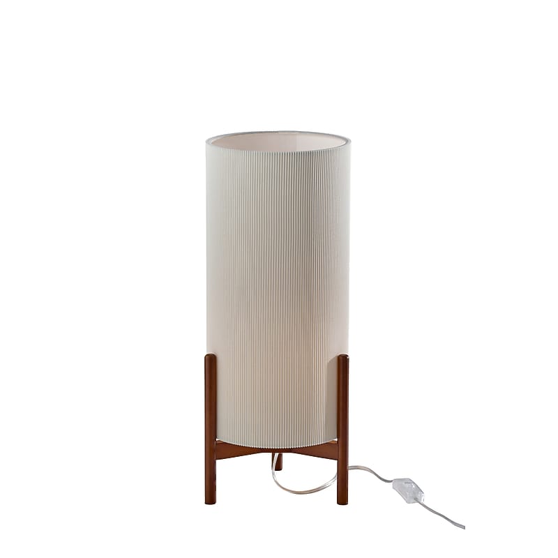 Adesso Sonora 19.75"H Incandescent Table Lamp, Walnut/Off-White (3010-15) image 1