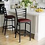 Flash Furniture HERCULES Traditional Metal Ladder Back Restaurant Barstool, Black/Burgundy, 2-Pieces/Pack (2XUDG697BBARBRV)~#|#~912C6C15-4EF5-4DDB-85B4F0A2EA29A3EC_sc7