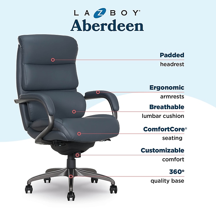 La-Z-Boy Aberdeen Ergonomic Bonded Leather Swivel Executive