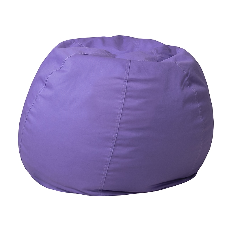 Flash Furniture Dillon Cotton Small Refillable Bean Bag Chair, Solid Purple (DGBEANSMSLDPUR) image 1