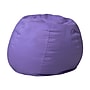 Flash Furniture Dillon Cotton Small Refillable Bean Bag Chair, Solid Purple (DGBEANSMSLDPUR)~#|#~912EFCF3-3E88-4217-A1984F2C57648622_sc7