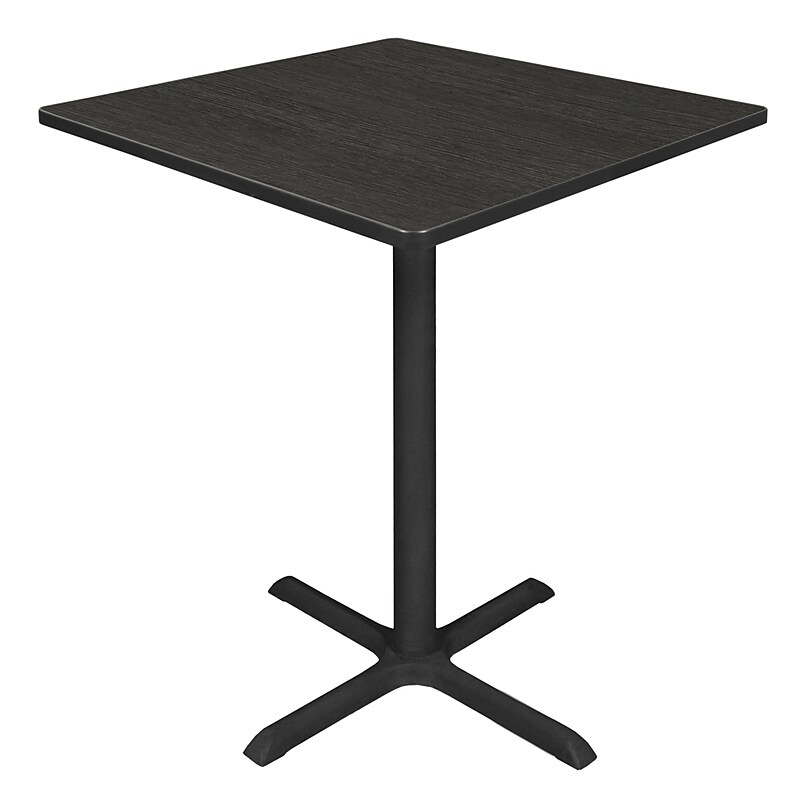 Regency Cain Square Laminate X Base Café Table, 36"D x 36"W, Ash Grey (TCB3636AG) image 1