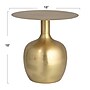 Storied Home 18"Dia. Metal Round Side Table, Gold (EC1762)~#|#~91382FB0-7922-46A3-93A1EF55D743B082_sc7