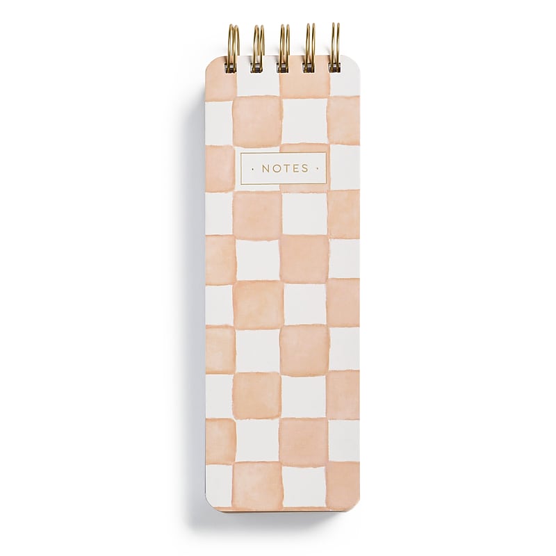 Eccolo Checkered Steno Pad, 3" x 9", College Ruled, Orange/White, 150 Sheets/Pad (ST641B) image 1