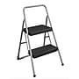 Cosco 2-Step Folding Steel Step Stool, 200 lb Capacity, 28.13" Working Height, Cool Gray (11137PBL1E)~#|#~913ADEC5-D061-4470-8408A514718B2CC5_sc7