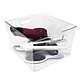 Isaac Jacobs Extra Large Plastic Storage Bins with Handles, 7" x 11.1" x 12", Clear, 3/Pack (PB01-CXL3)~#|#~9144492A-DEAE-436F-B12E15A6D808B3FE_sc7