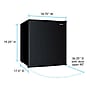 Avanti Recessed Door Handle Refrigerator, 1.6 Cu. Ft., Black (RM16T1B)~#|#~914C755F-8C8A-492D-898A430A5AF37A8C_sc7